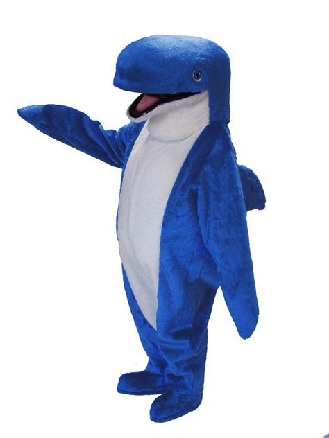 Blue whale mascot costume